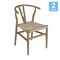 Flash Furniture Logan Commercial, Y-Back Style Wood & Kraft Paper Stackable Dining Chair w/Oak/Natural Finish, 2PK 2-ZH-8101YS-OAK-NAT-GG - alternate 9